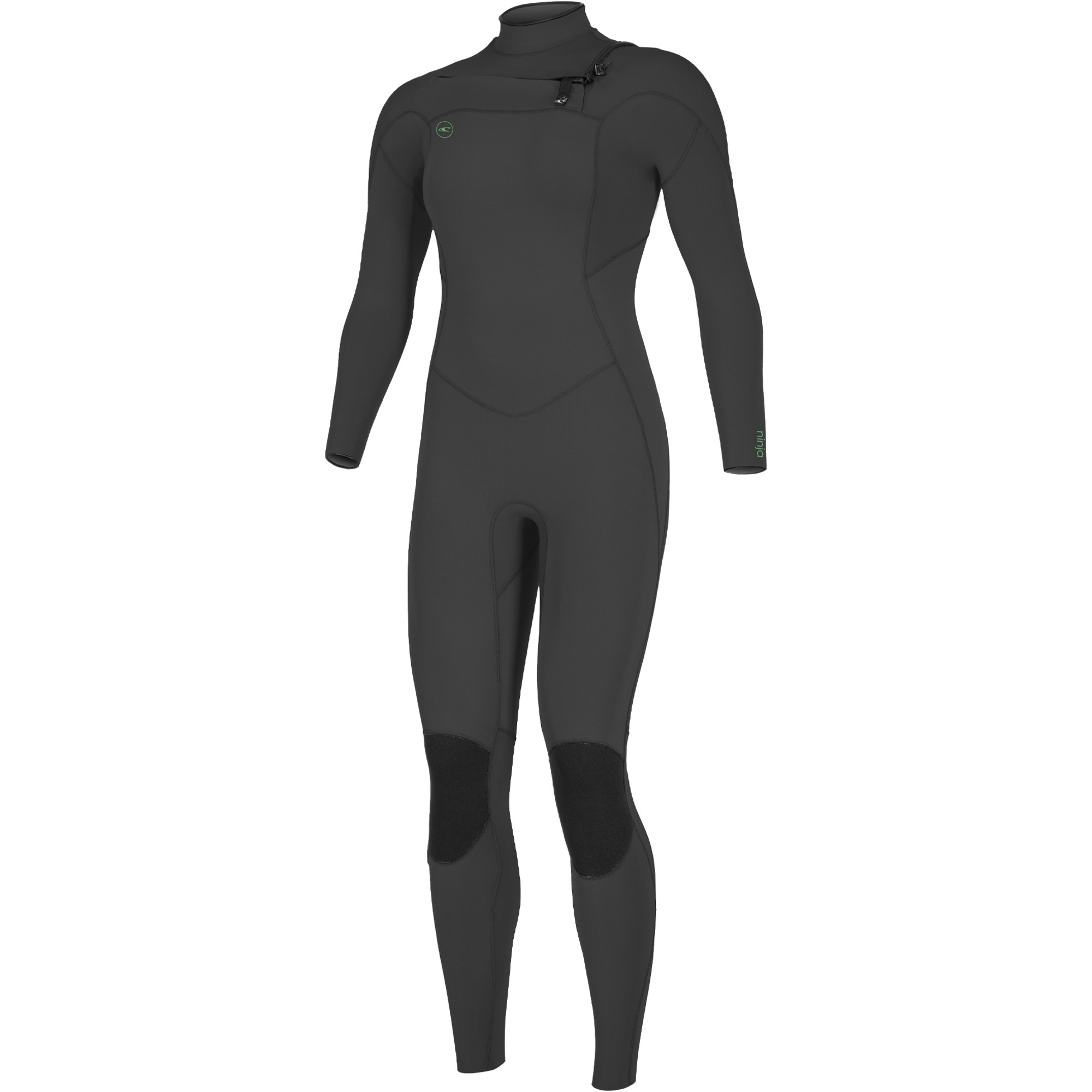 2022 O'Neill Womens Ninja 4/3mm Chest Zip Wetsuit 5473 Black